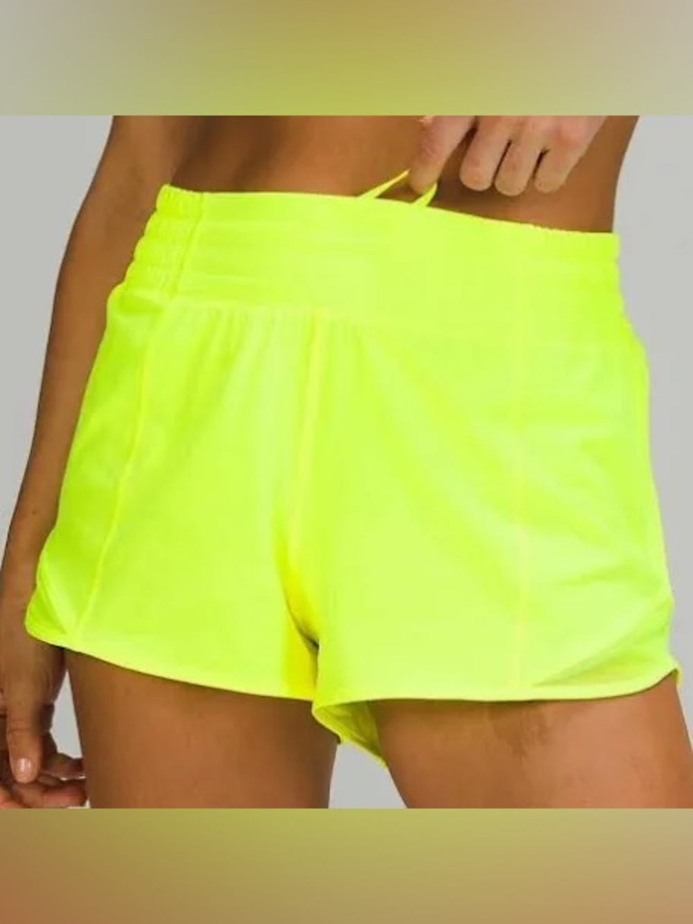 Lululemon hotty hot shorts neon yellow